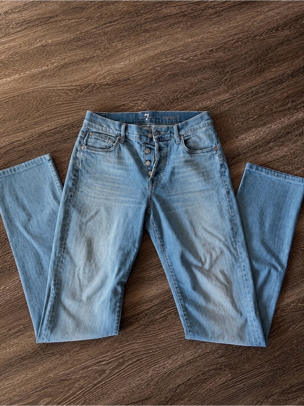 7 For All Mankind Light Wash Straight-Leg Women's Jeans Standard Size 30